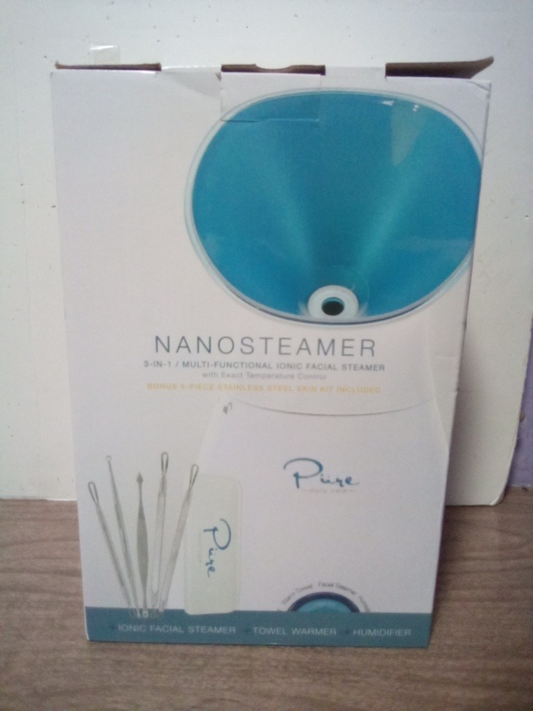 Nanosteamer Large 3-In-1 Nano Ionic Facial Steamer with Precise Temp Control