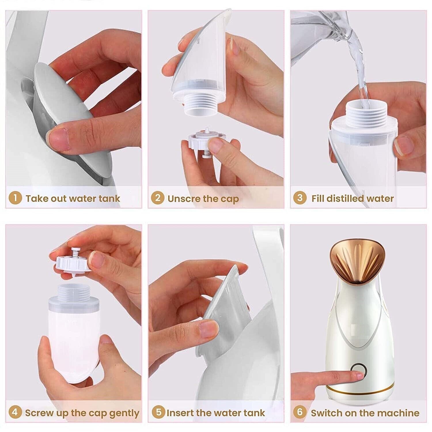 Facial Steamer With Nano Ionic Hot Steaming Technology, Hot Mist Moisturizing