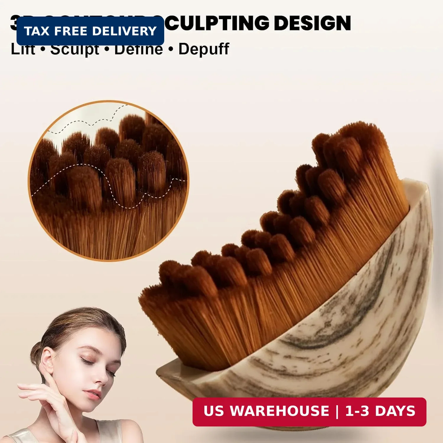 2 PCS Lymphatic Facial Cleansing Brushes for Contouring – Dual Pack Manual Face
