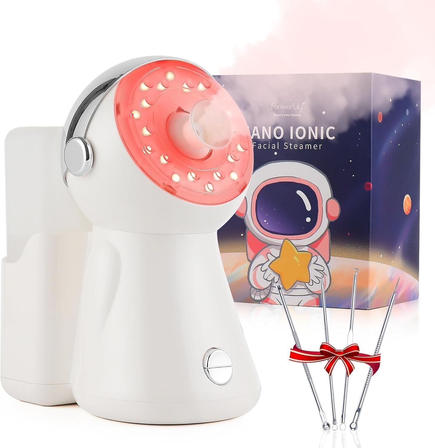 Facial Steamer Hot Mist Humidifier Facial Deep Cleaning Led Nano Iconic 3 In 1