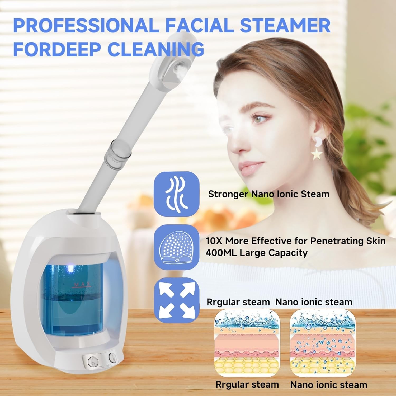 “vaporizador facial professional limpieza sauna de cara poros a vapor profesiona