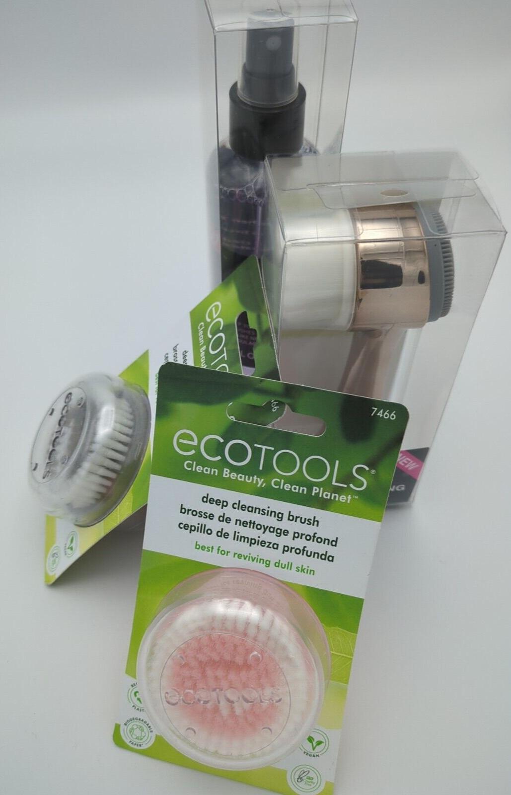 Brush Bundle 2 Ecotools Deep Cleansing & 1 Walgreens + bonus Brush Cleaner