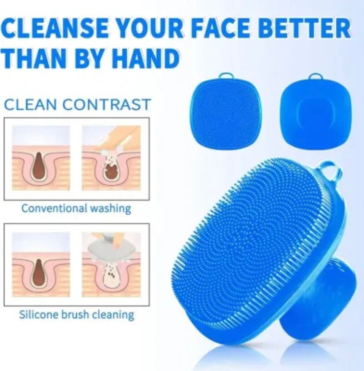 Silicone Face Cleansing Brush Deep Pore Cleaner Blackhead Remover