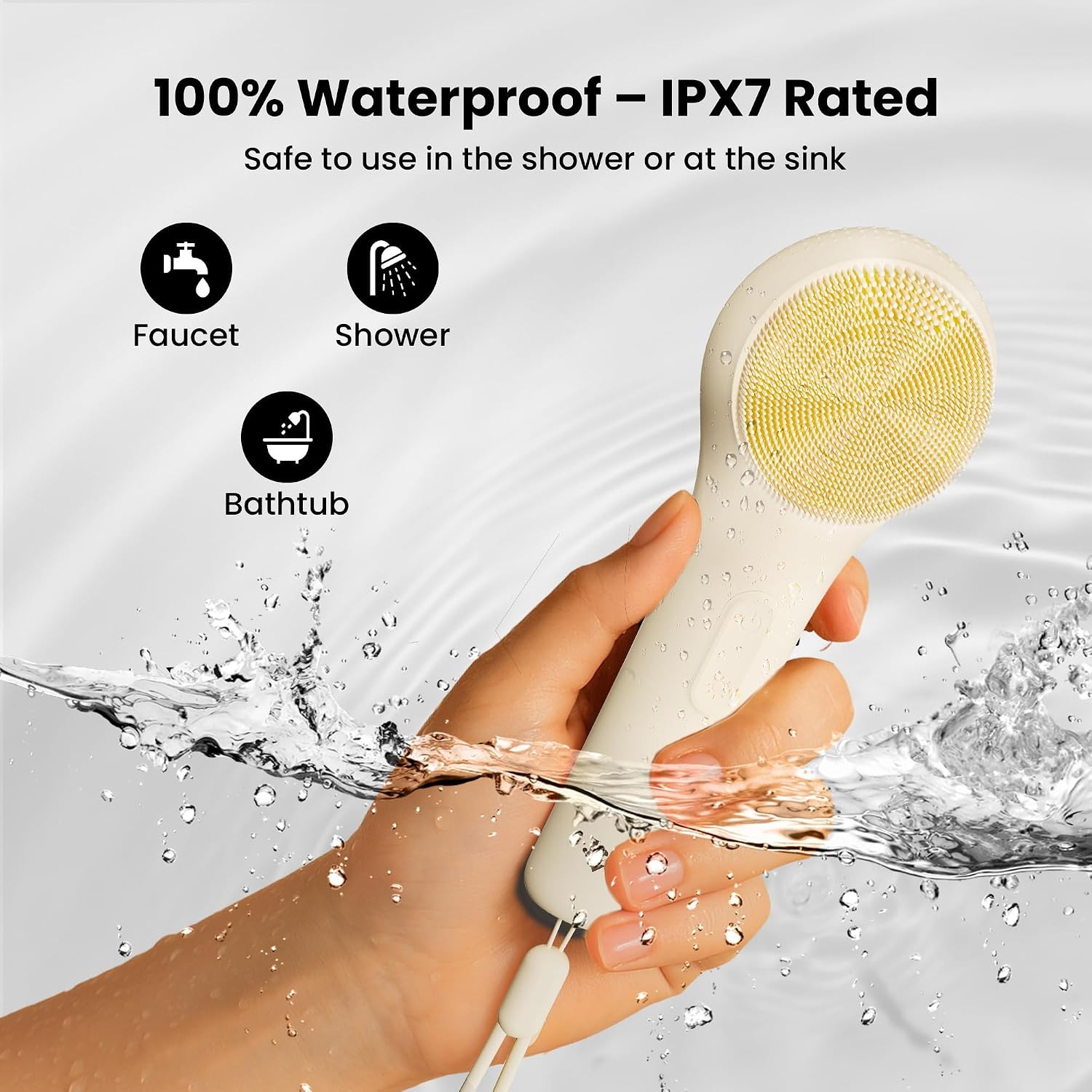 JMY05 Silicone Face Scrubber Facial Cleansing Brush: Portable Waterproof