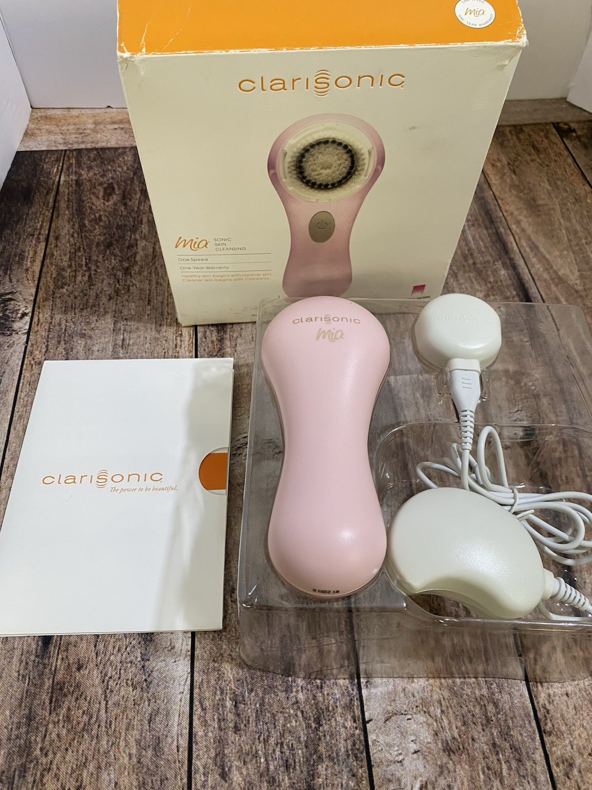 Clarisonic Mia Sonic Skin Cleansing Tool One Speed Pink New Open Box READ