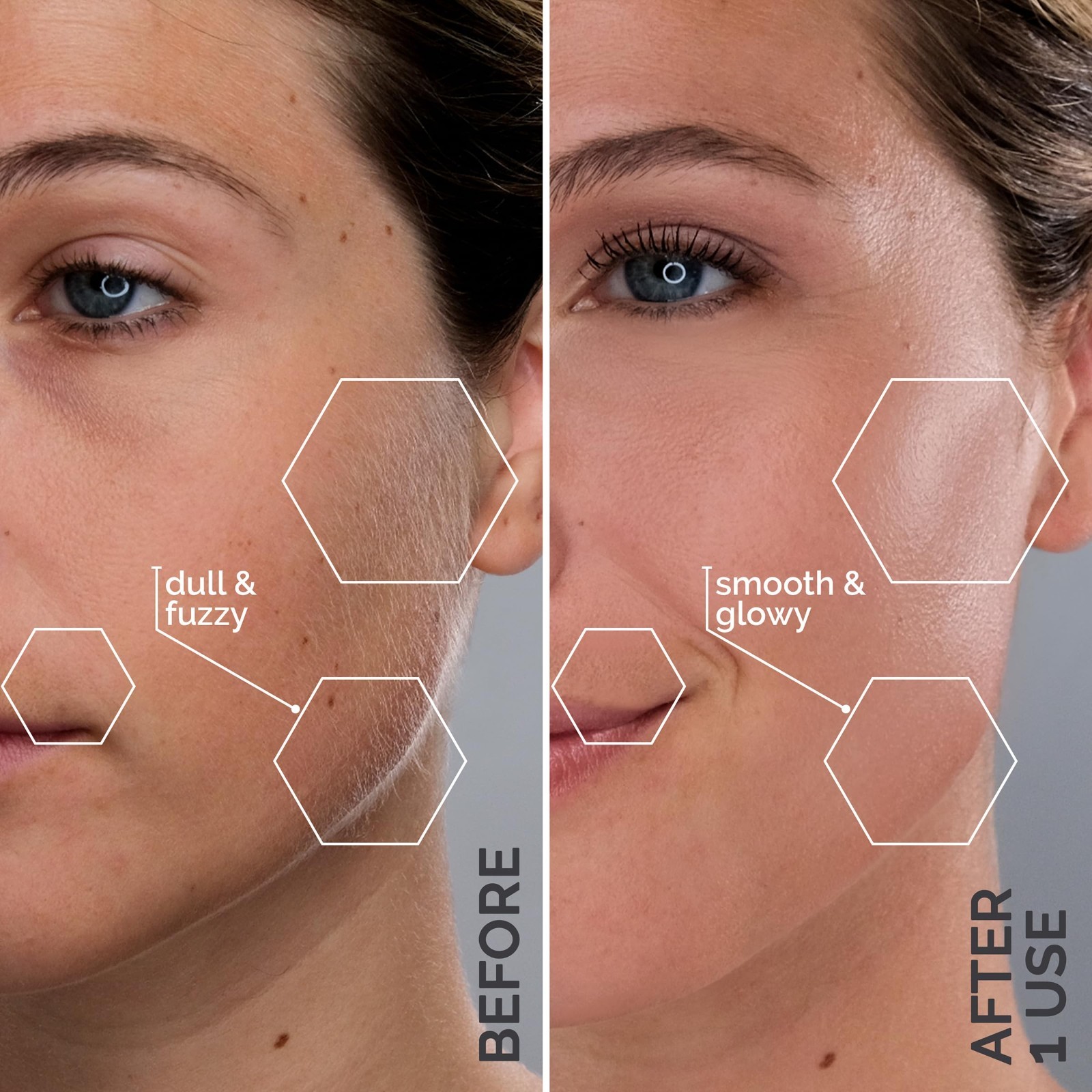 Patented 2-in-1 Dermaplane Razor for Women | Painless Facial Exfoliation & Hair
