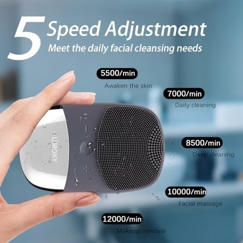 3-in-1 Electric Facial Cleansing Brush – Waterproof Silicone Scrubber, USB Recha