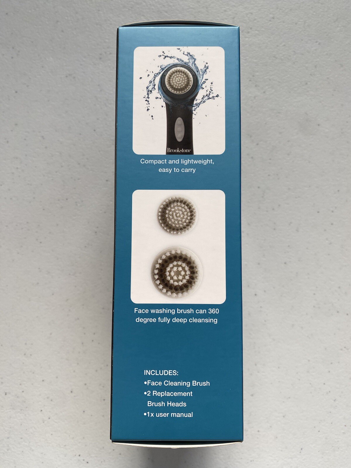 New BROOKSTONE Face Cleaing Brush 2 IN 1 Skin Cleaning Kit – BATTERIES INCLUDED