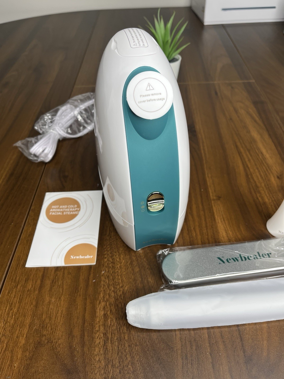 Newbealer Hot & Cold Facial Steamer for Clogged Pores w/ Brush & Accessories
