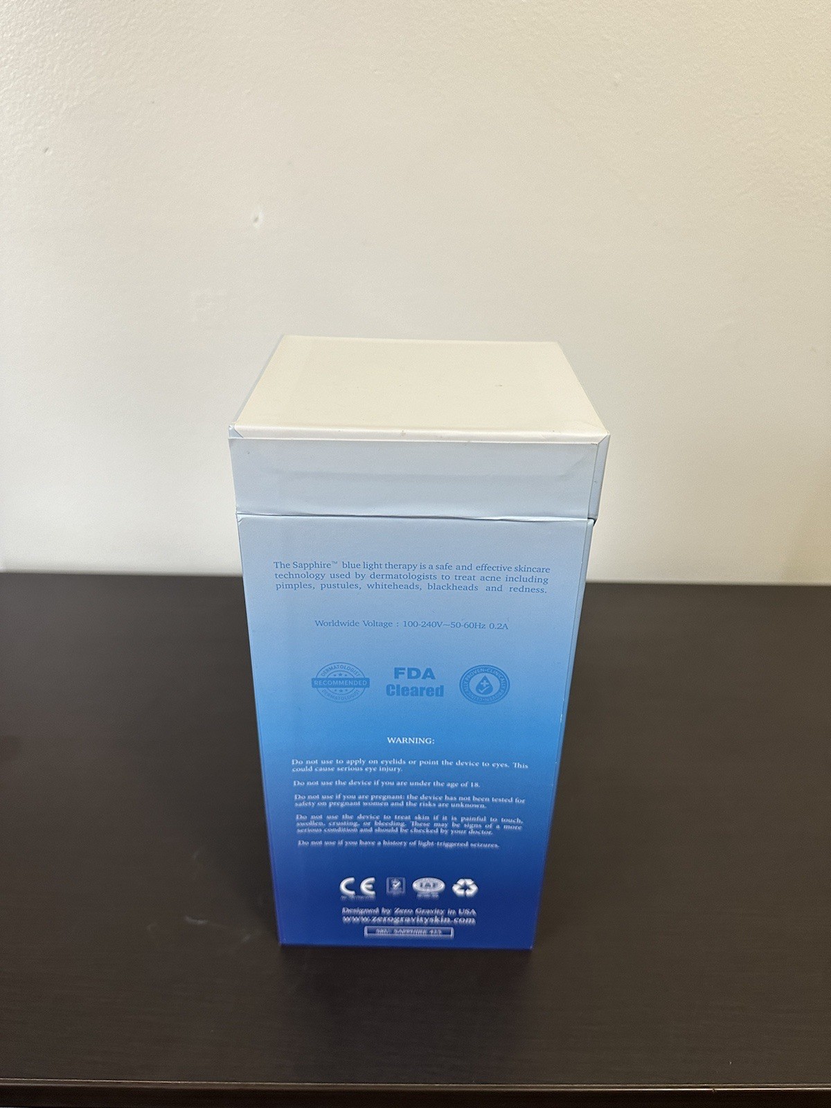 Sapphire Zero Gravity Blue Light Acne Treatment Device