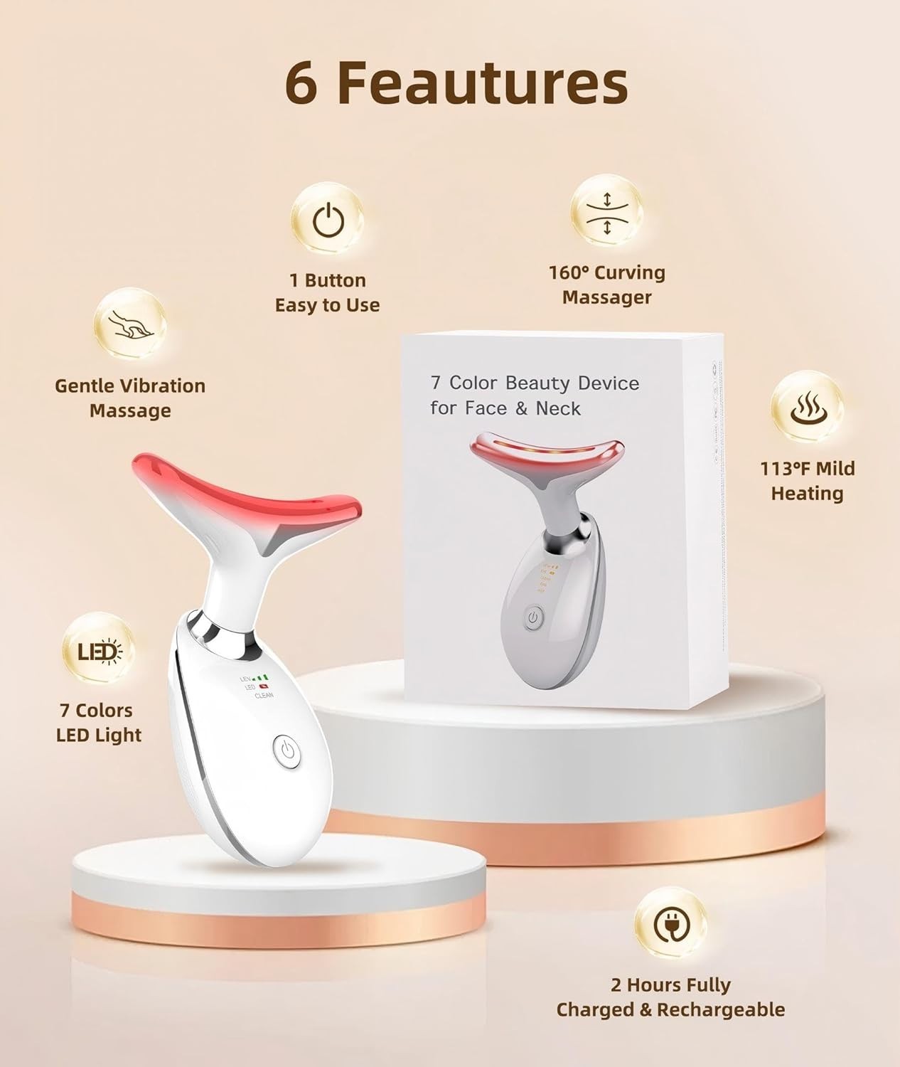 ES-1081 Intense Pulse Light IPL Wrinkle Reducing Device – LED, EMS, Heat