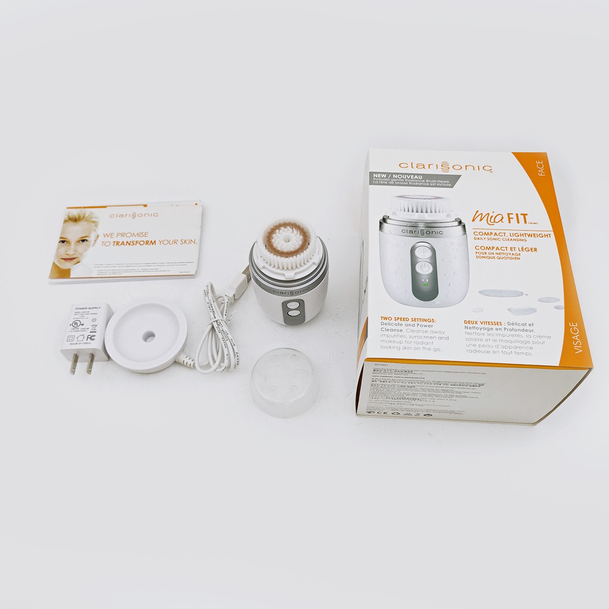 Brand New Clarisonic Mia 1 Sonic Facial Skin Cleansing Brush System – White