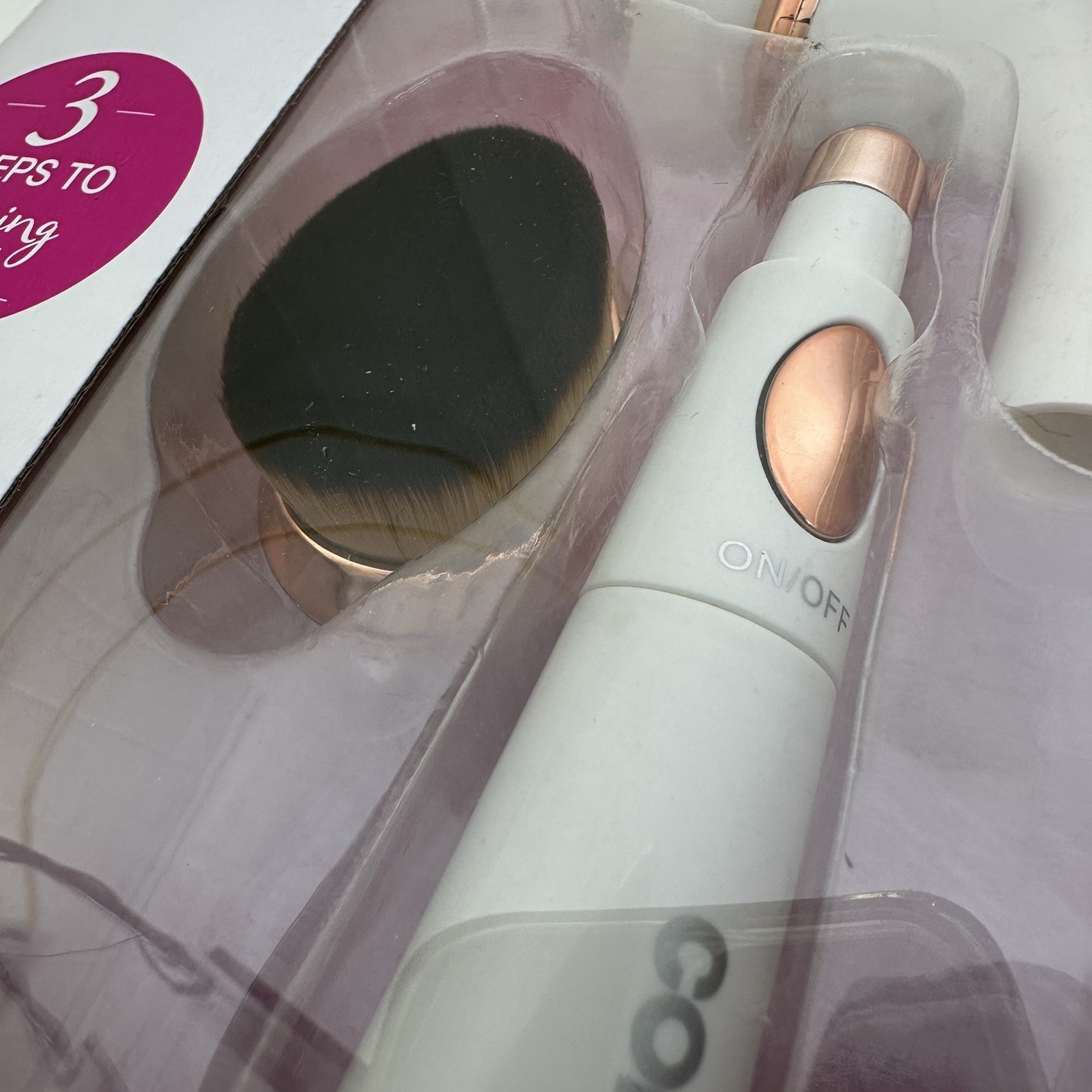 Conair True Glow Sonic Skincare Treatment 3 Step Facial Kit Brush Set New Sealed