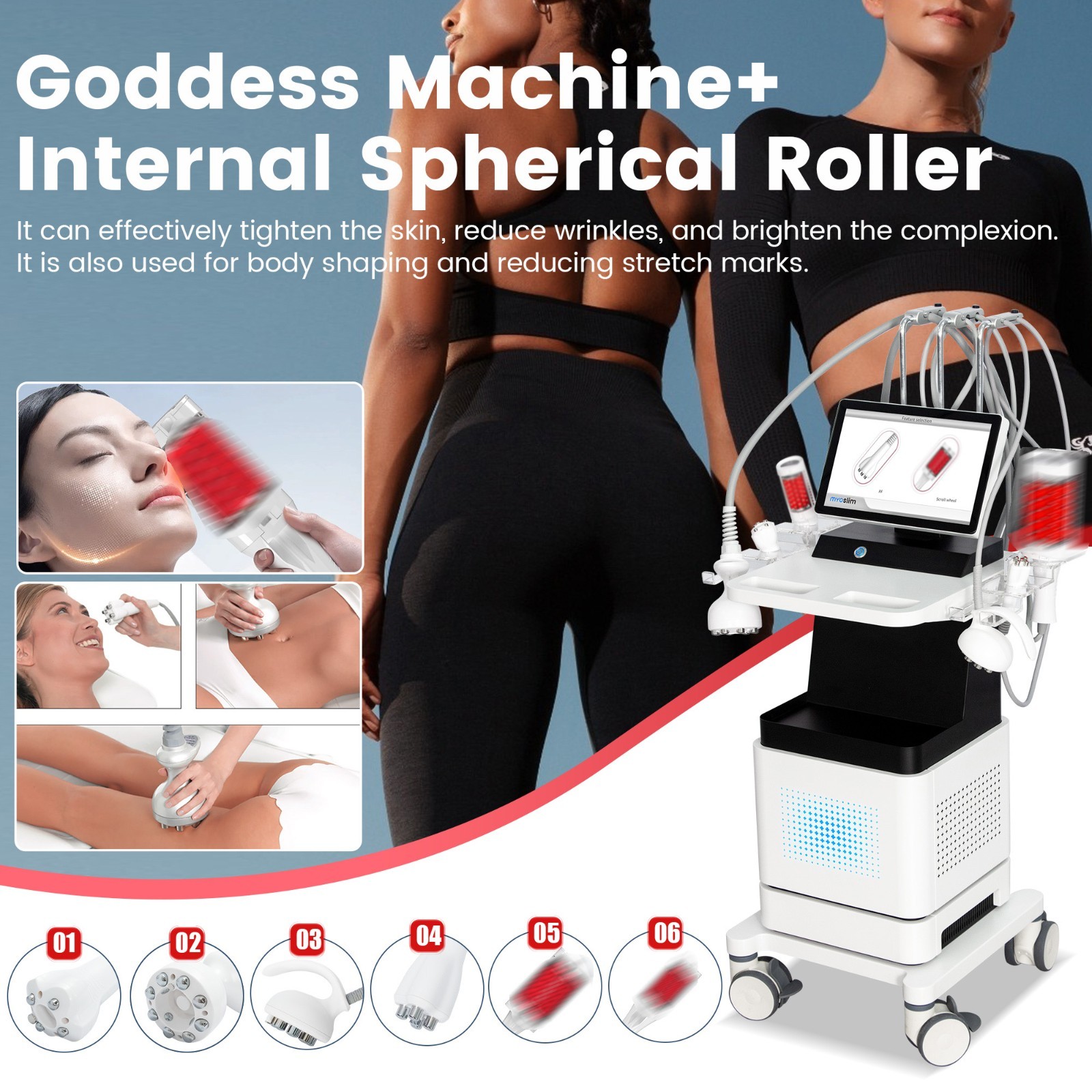 Goddess Machine+ 4D RF Facial & Body Sculpting Device with Internal Spherical