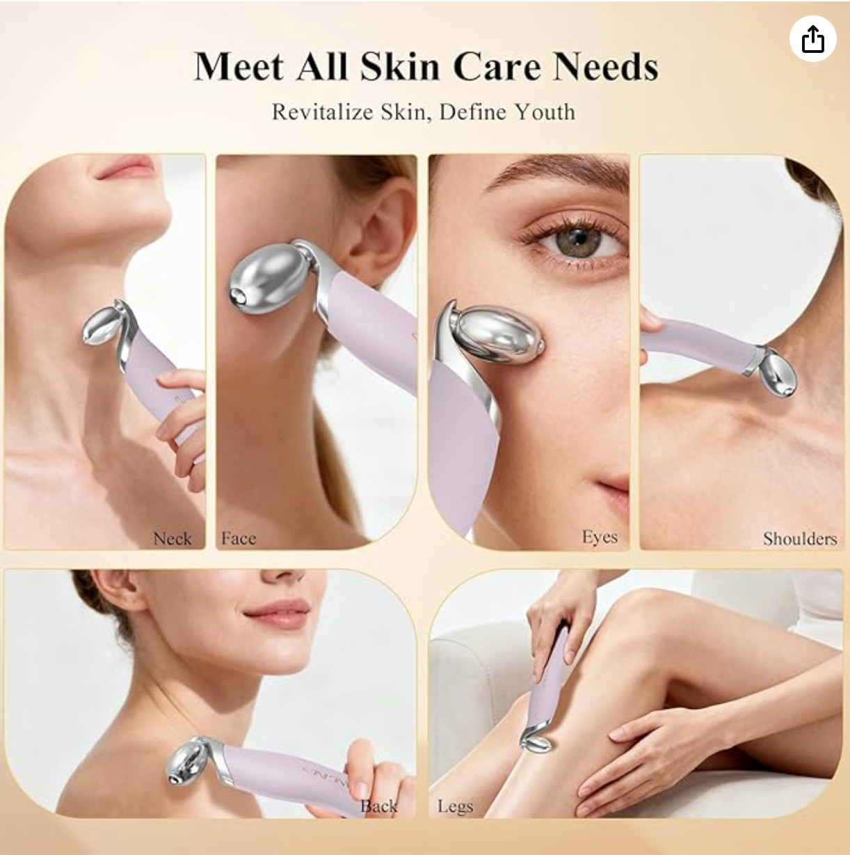 3-in-1 Ice Roller for Face & Eyes – Cooling Facial Roller, Pore Cleansing Tool w