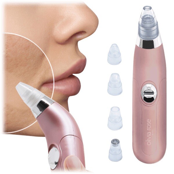 Olivia Rose Electric Pore Vacuum Blackhead Remover Metallic Rose Gold