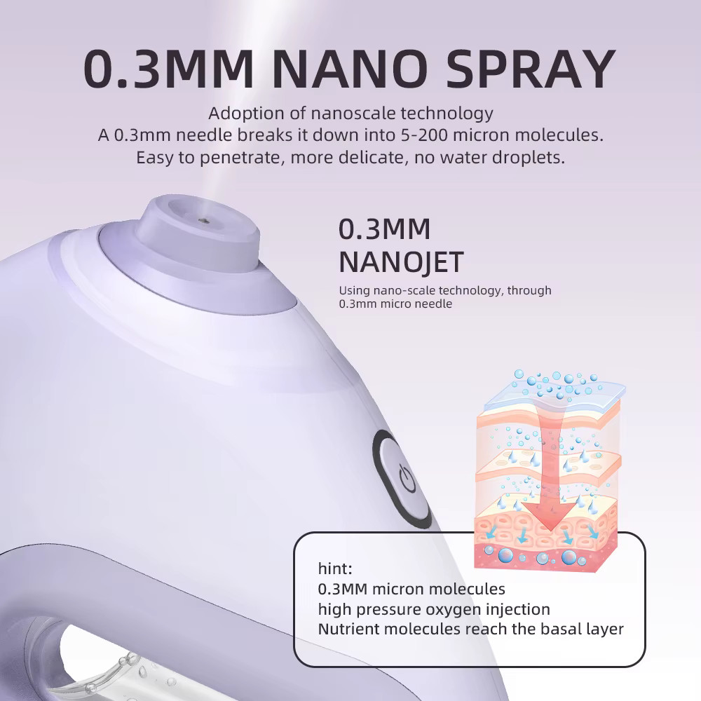 Nano Facial Sprayer Water Steamer Oxygen Injection Moisturizing Machine Handheld