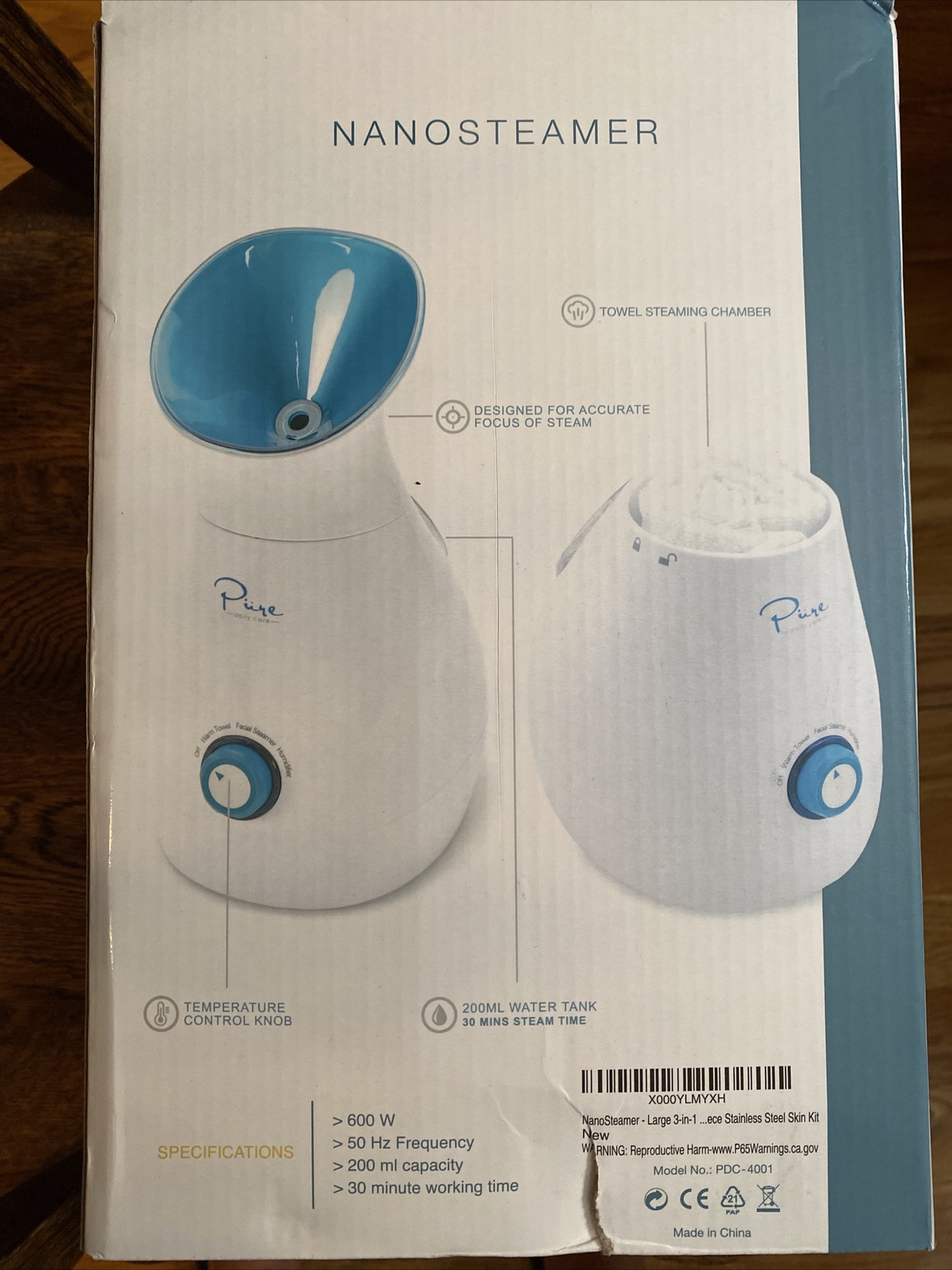 Pure Daily Care NanoSteamer 3-in-1 Ionic Facial Steamer with 5 Piece Skin Kit