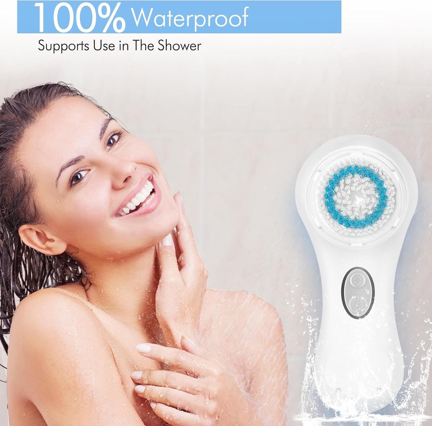 Electric Skin Cleansing Brush, Waterproof Scrubber