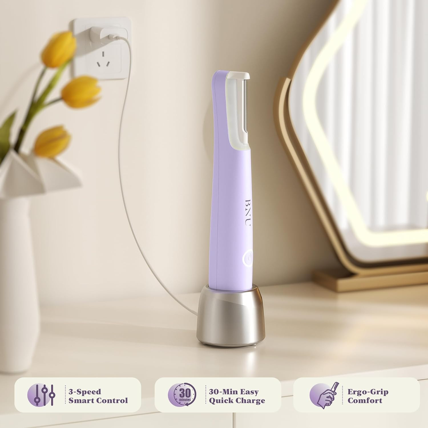 Dermaplaning Tool for Face, Dermaplane Razor for Women Face LED Light Facial Exf