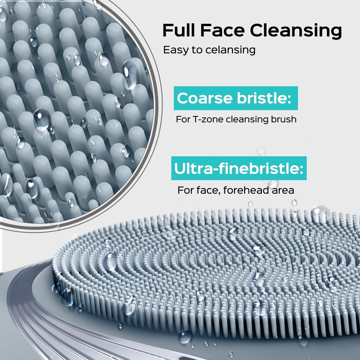 silicone facial cleansing scrubber