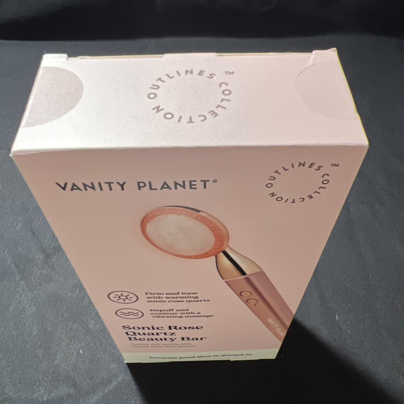 Vanity Planet Sonic Rose Quartz Beauty Bar LED Wand (VNT25024) Brand New