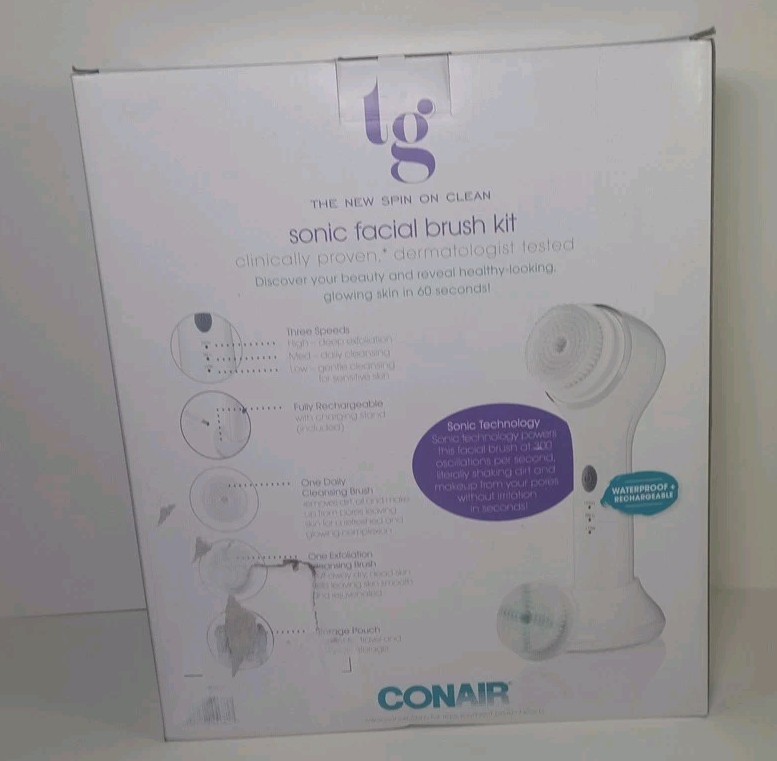 Conair True Glow Facial Cleansing Brush White: Unboxed But Never Used- Open- Box