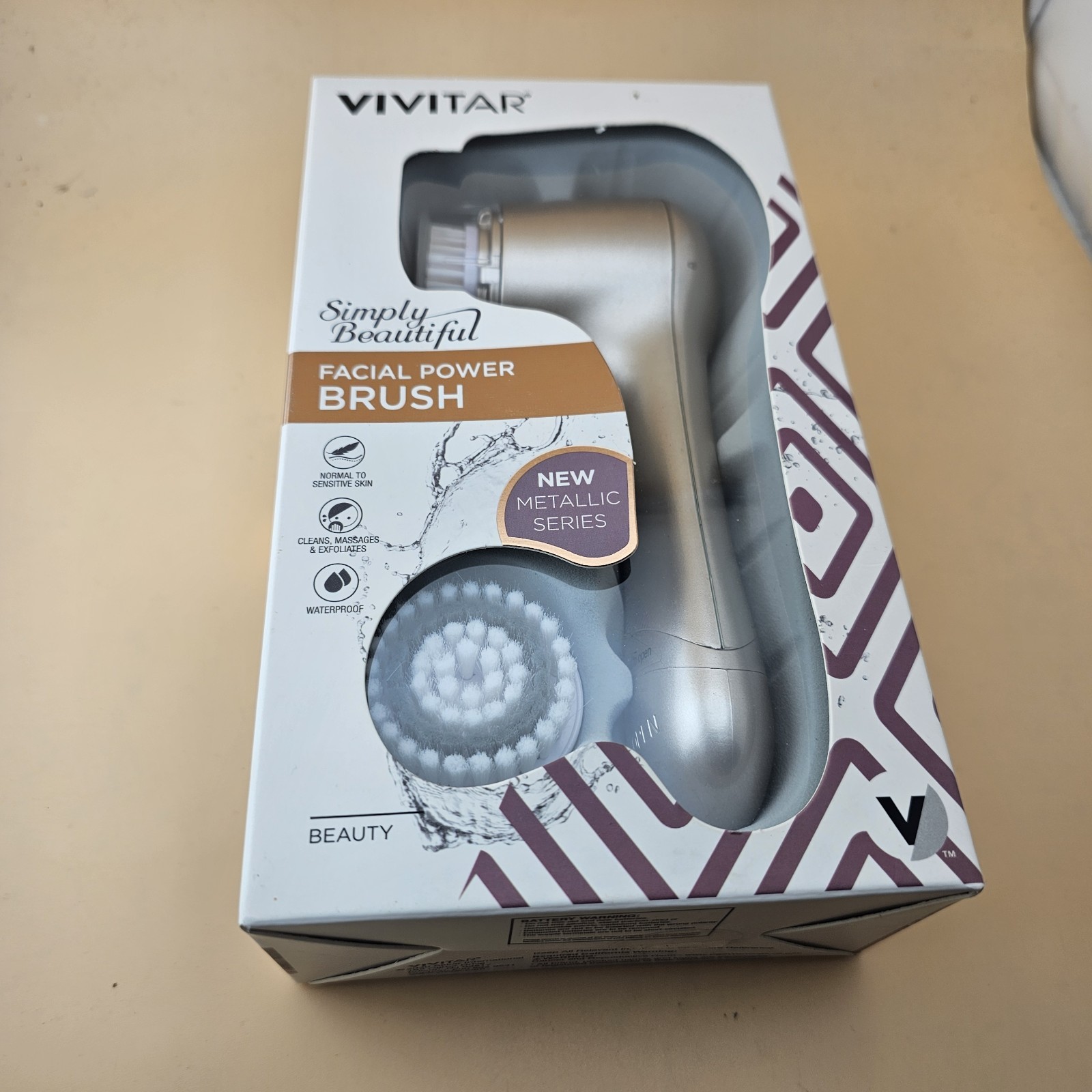 Vivitar Simply Beautiful Facial Power Brush Metallic Color