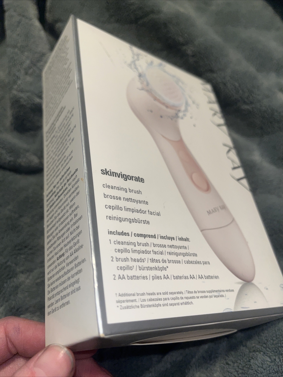 Mary Kay Skinvigorate Cleansing Brush w/ Two Brush Heads New Unused Open Box