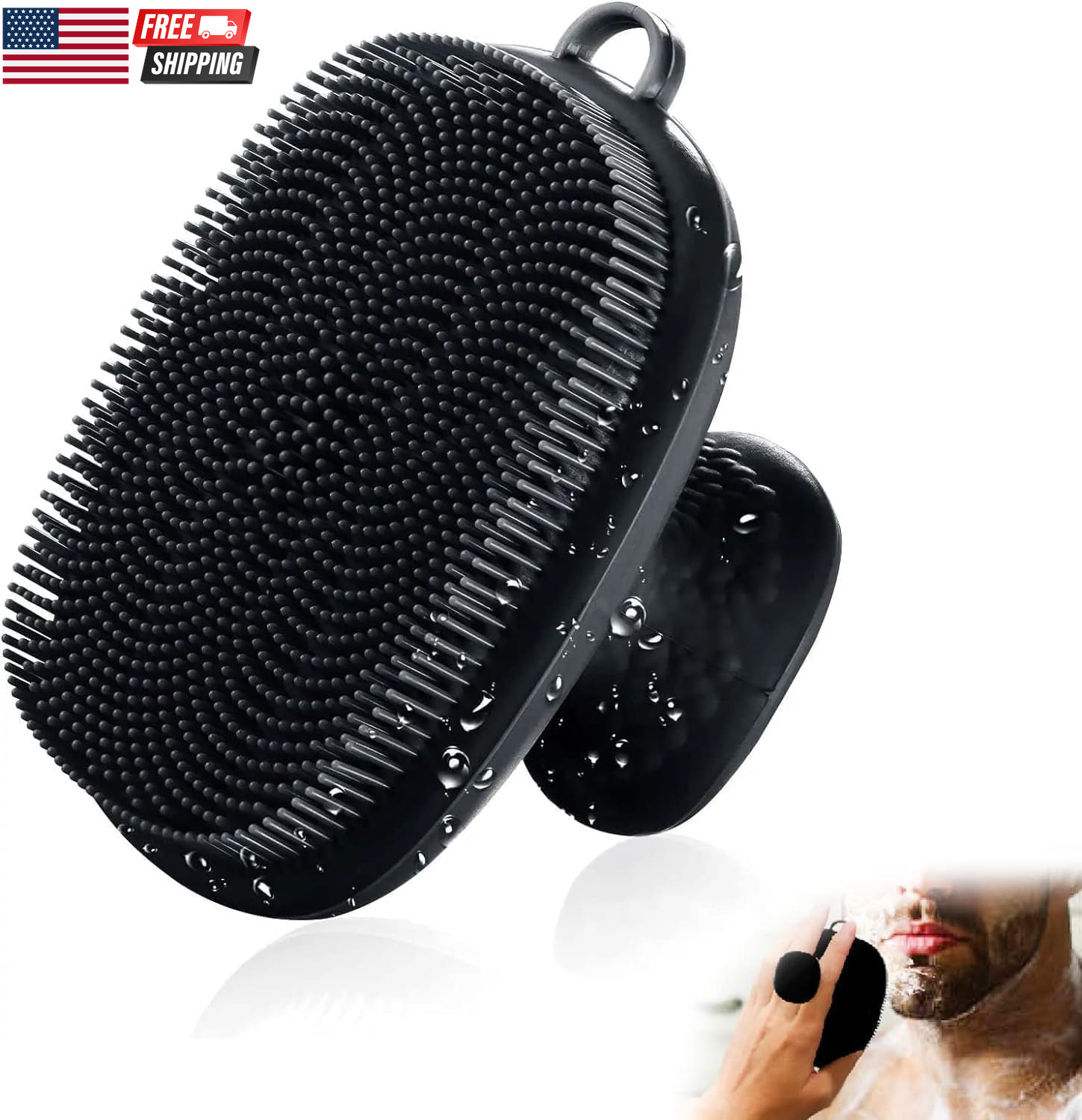 Face Scrubber, Silicone Face Scrubber for Men Facial Cleansing Brush Silicone Fa