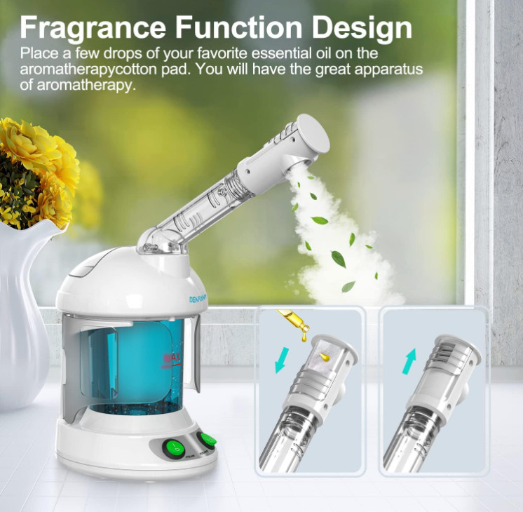 Vaporizador 2 en 1 cabello y rostro con ozono UV hidratación profunda, Nuevo