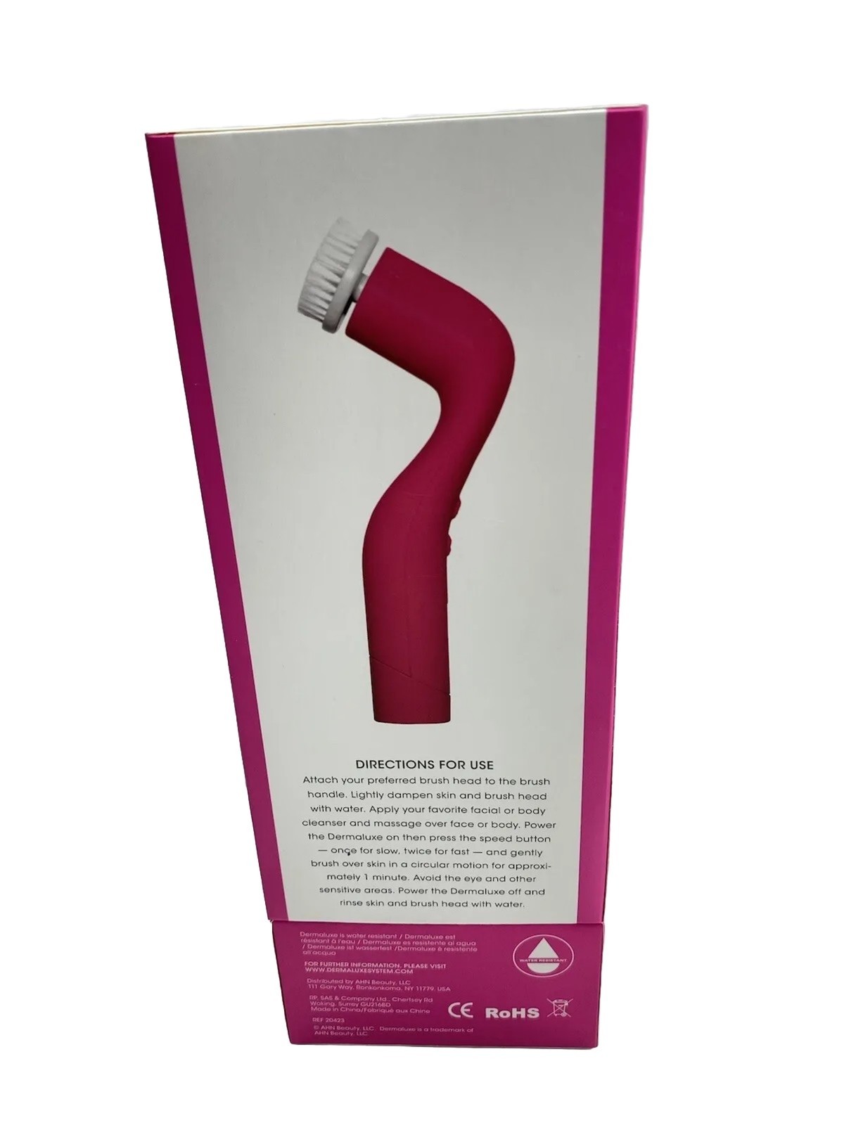 Derma Luxe Advanced Facial Cleansing Brush 2 Speeds 4 Brush Heads Deep Skincare