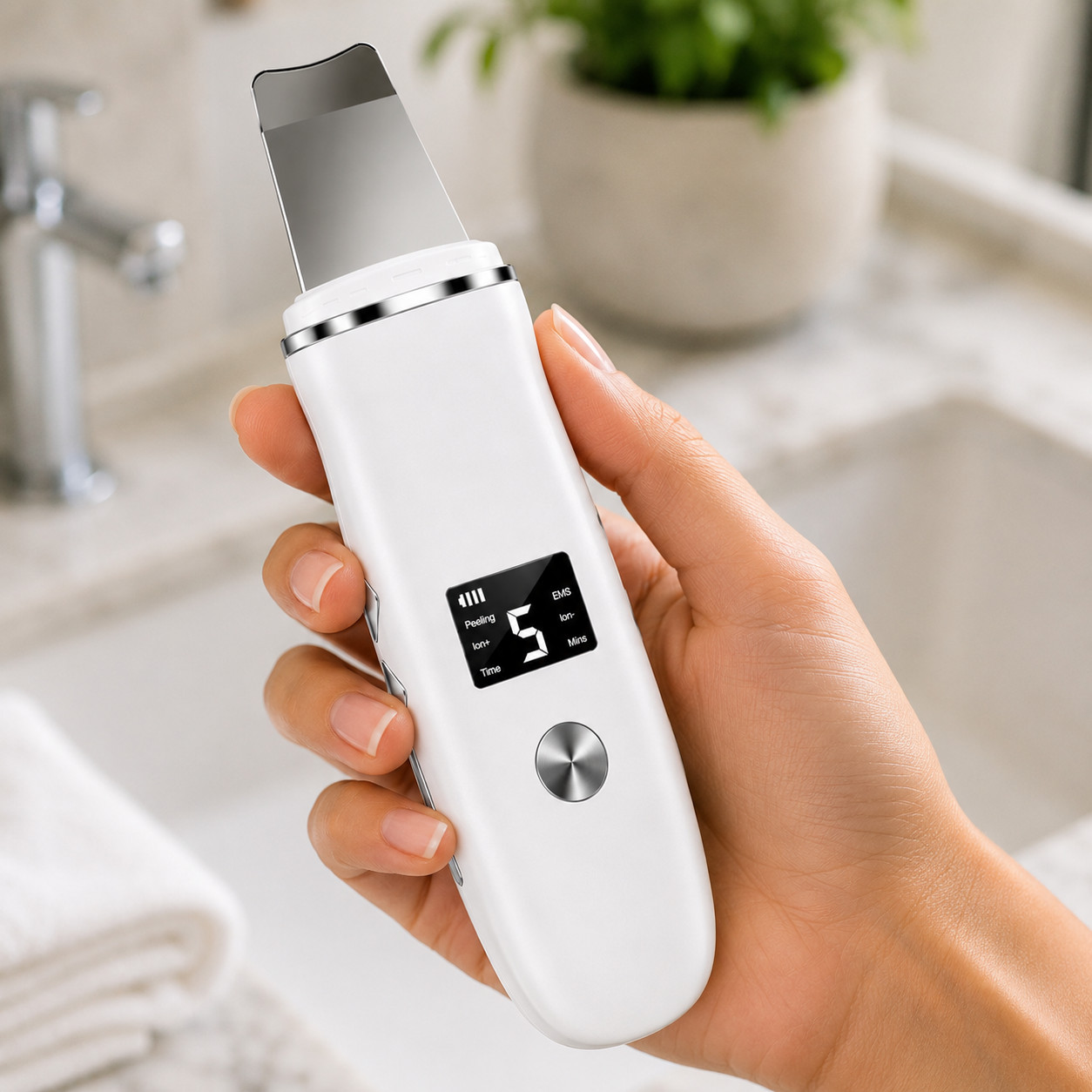 Facial Skin Scrubber Face Spatula Portable Beauty Device