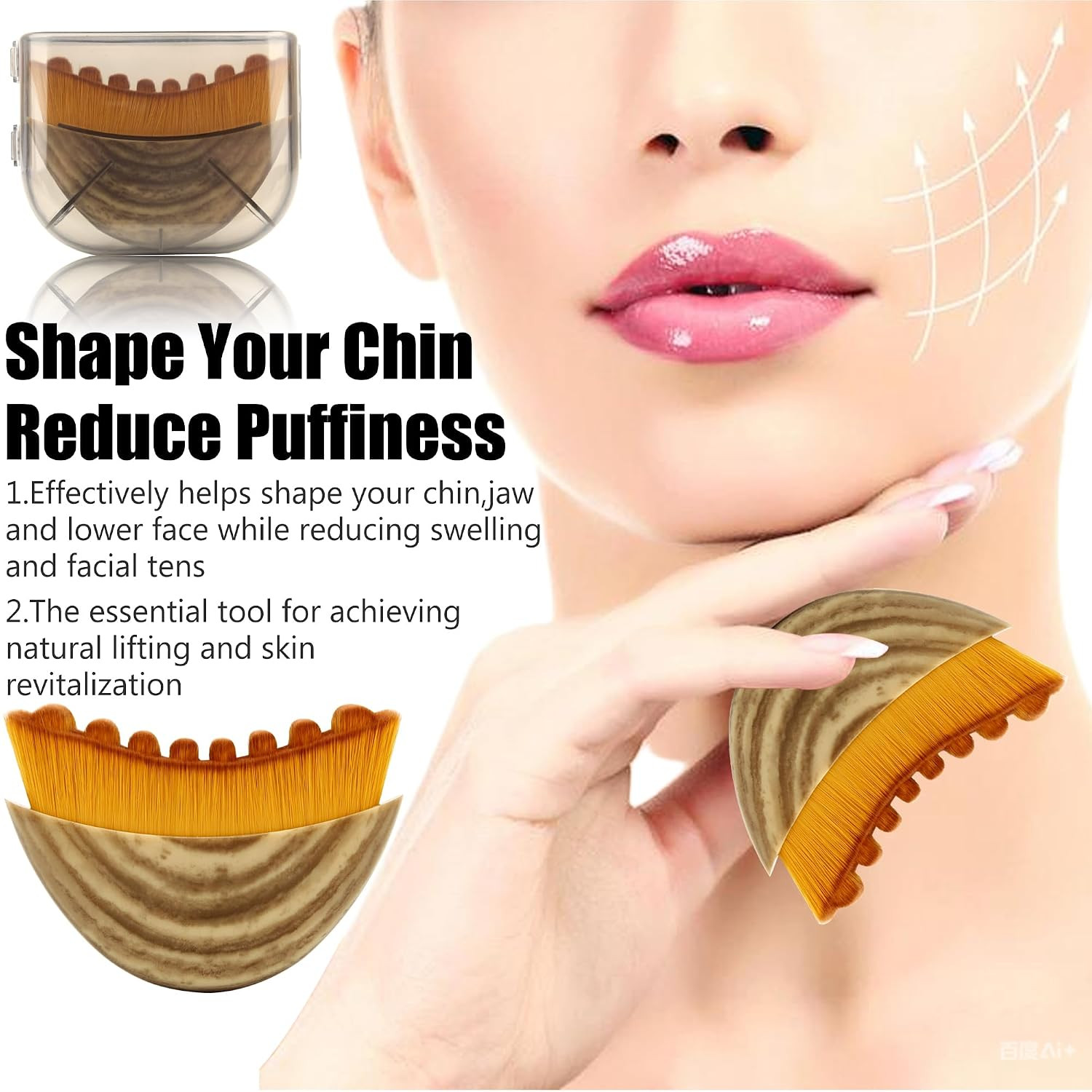 Lymphatic Contour Face Brush,2 PCS Lymphatic Drainage Massager,Lymphatic Face…