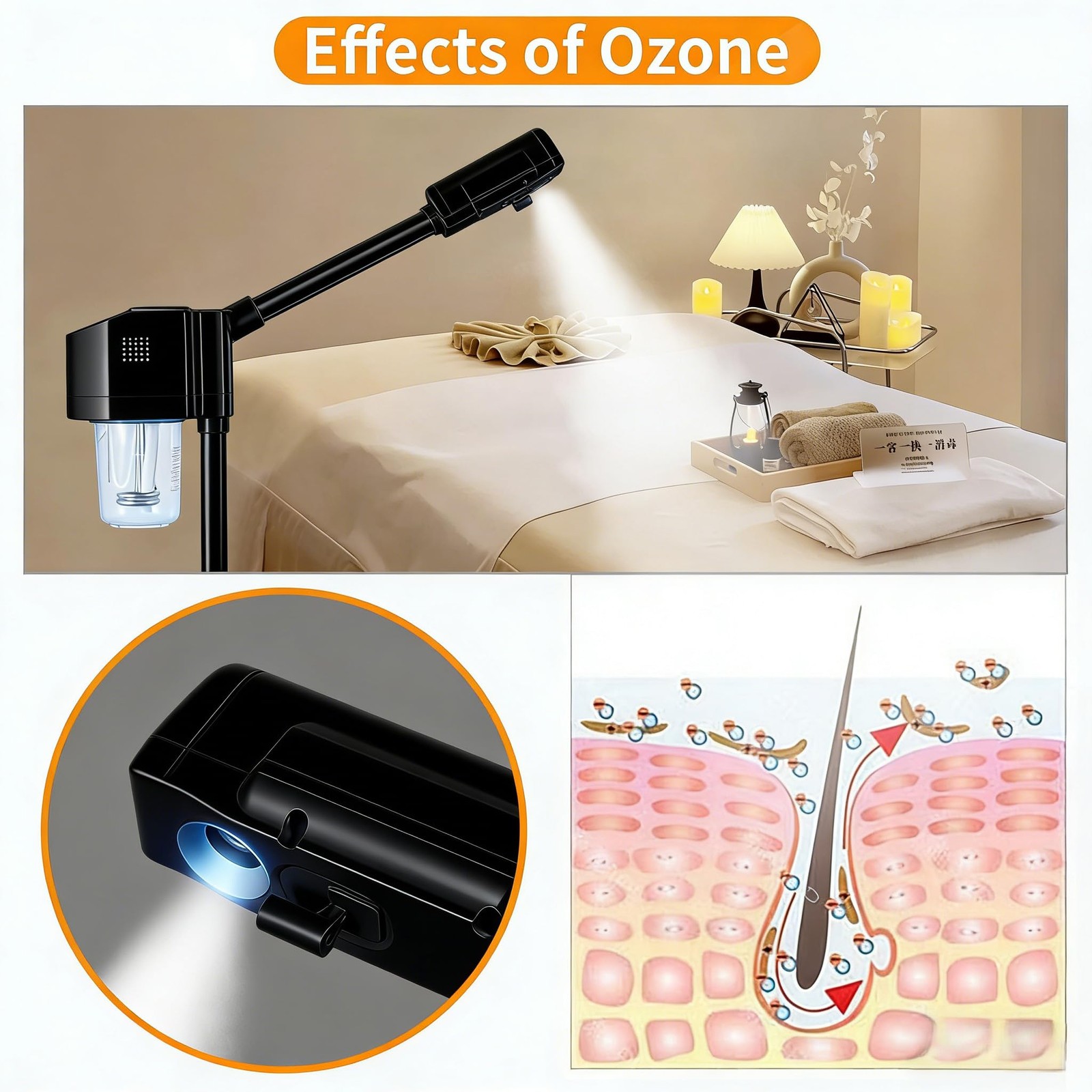 Professional Facial Steamer, Hot Mist Spray & Ozone, Face Steam Suitable for …