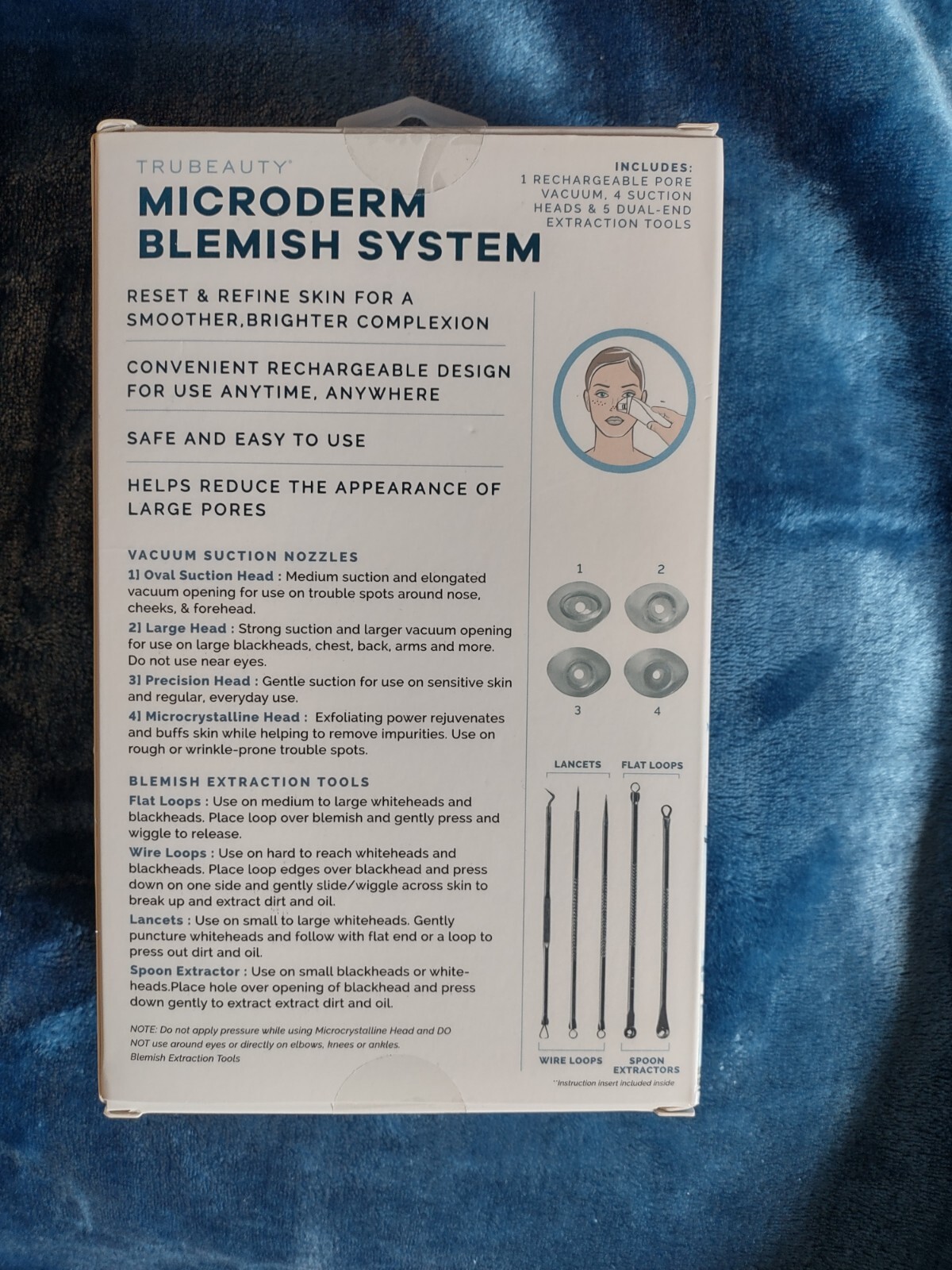 Microderm Blemish System with Pore Vacuum & Extraction Tools by Trubeauty