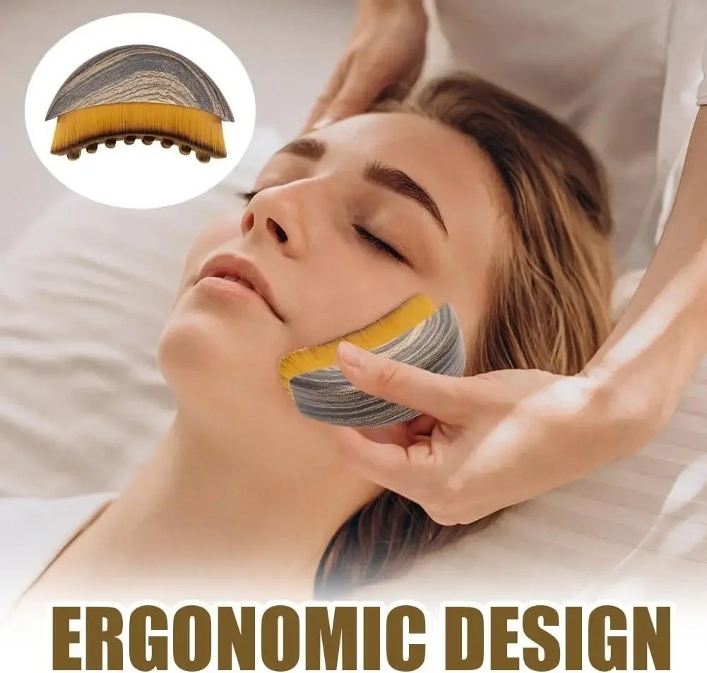 New Lymphatic Contour Face Brush, Dry Brushing Face Brush, Lymphatic DrainageNew