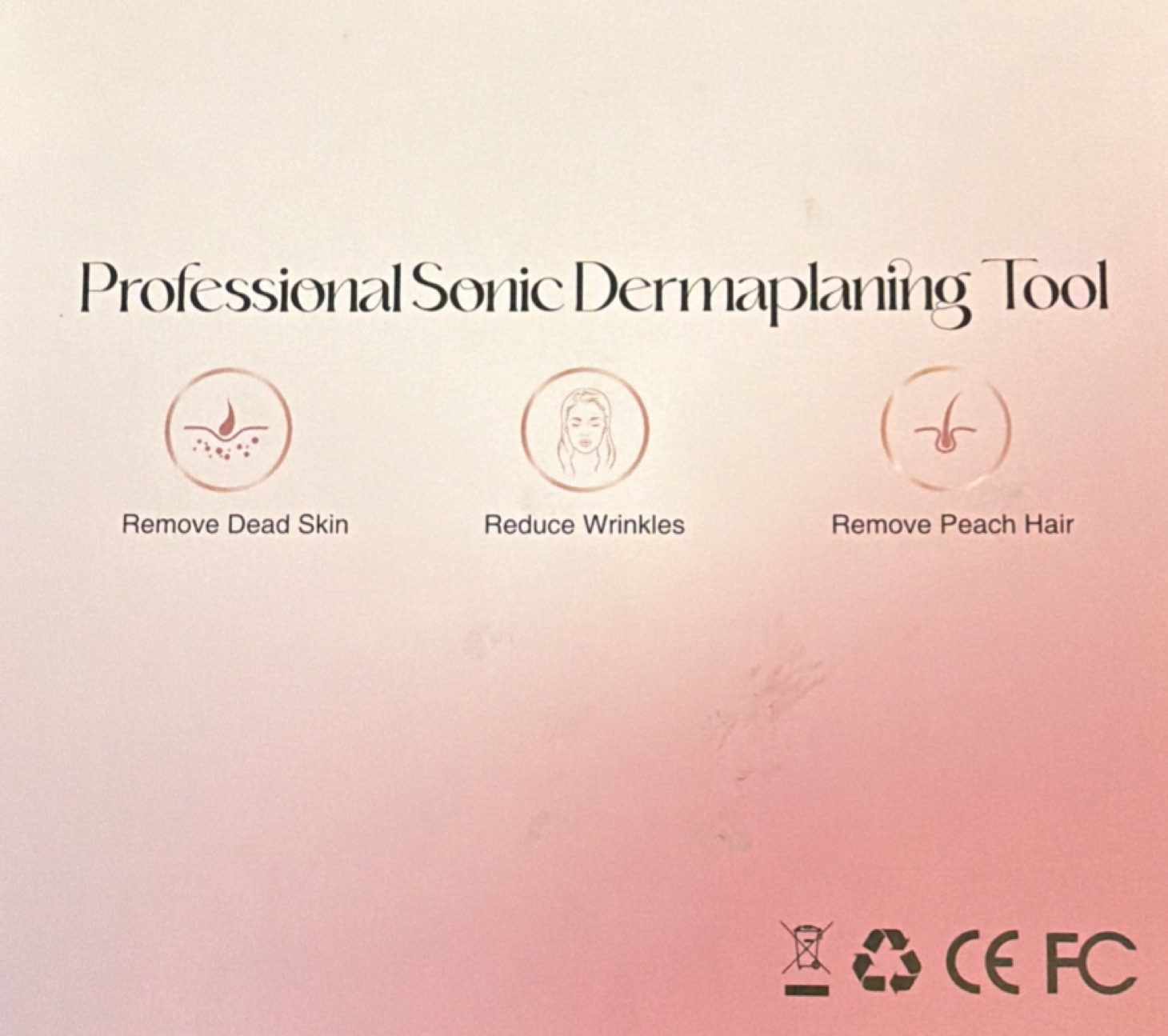 Professional Sonic Dermaplaning Tool Type-C Charging 3 Speeds Purple