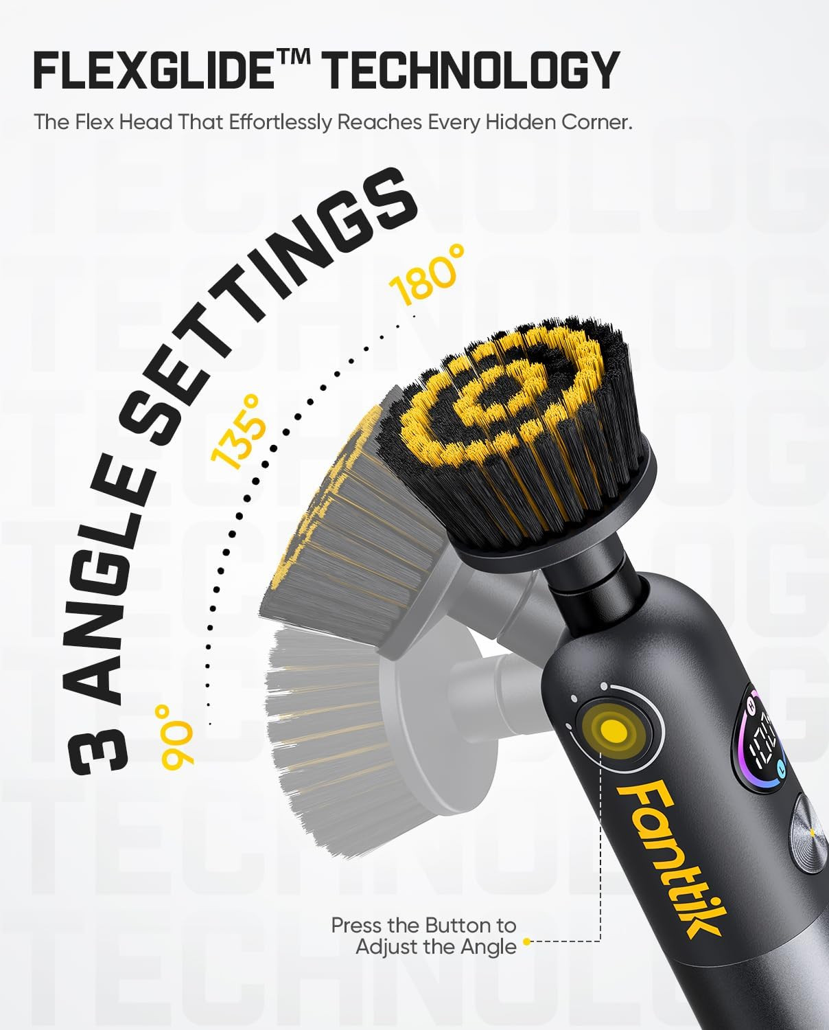 Flip G10 Nano Homecare Cordless Electric Spin Scrubber, 360° High-Torque Rotatio