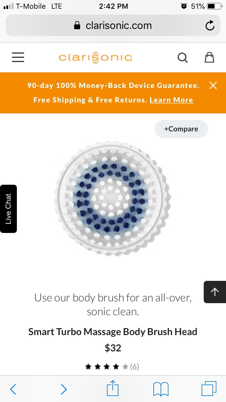 Clarisonic Brush Head Set – Deep Pore, Sensitive, & Body Brush – Brand New