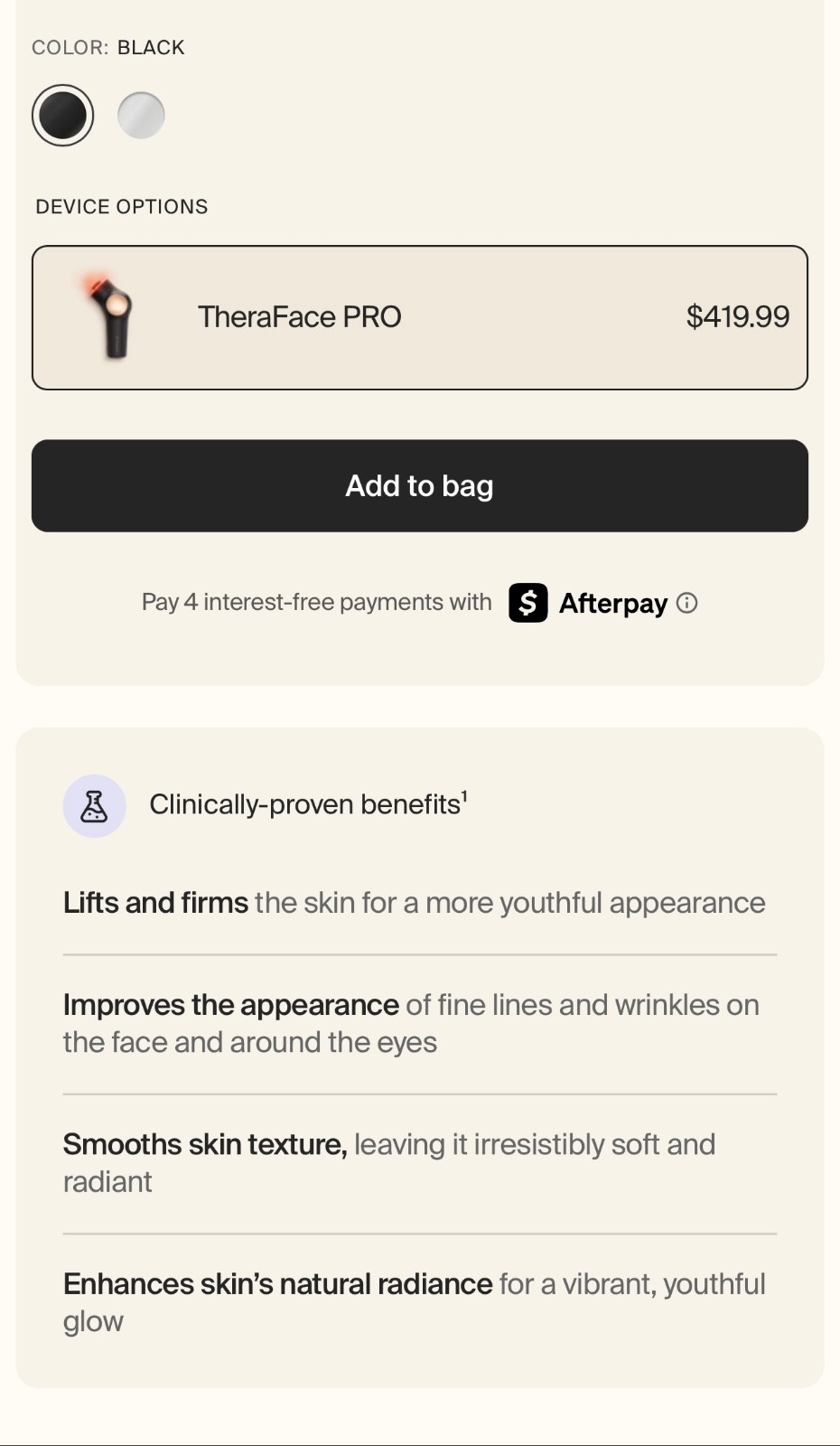 TheraFace Massager -Sealed in box. Black w/ hot and cold rings. $530 retail