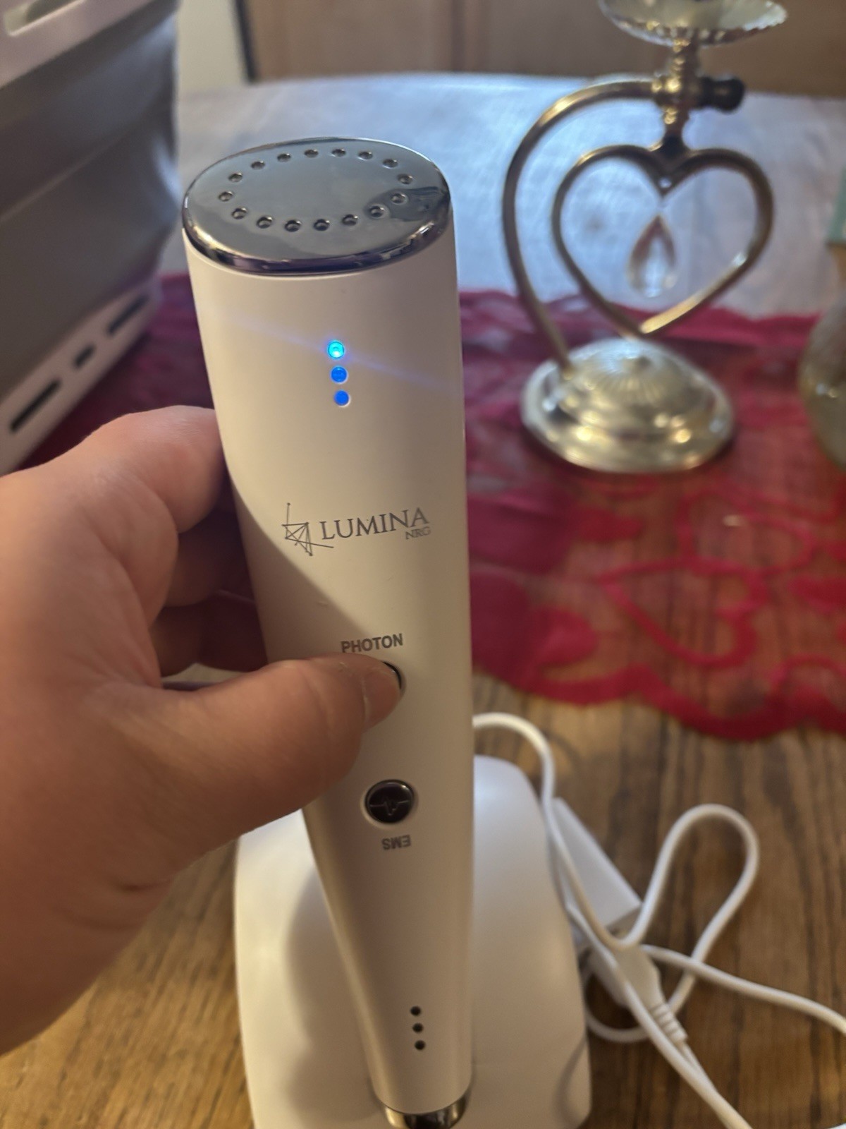 Lumina Microcurrent Facial Toning Device with Charging Dock