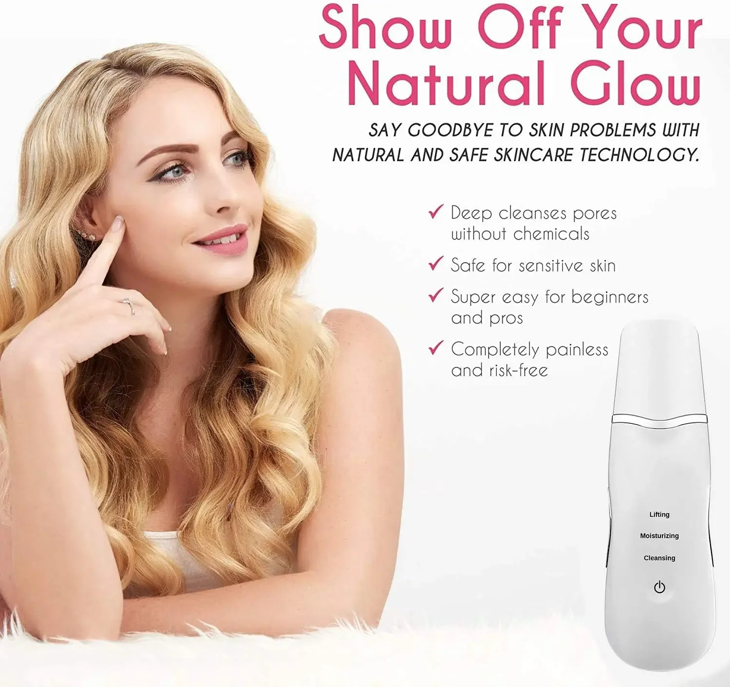 Face Cleaning Skin Scrubber Cleanser Vibration Blackhead Removal Tool Cleansing