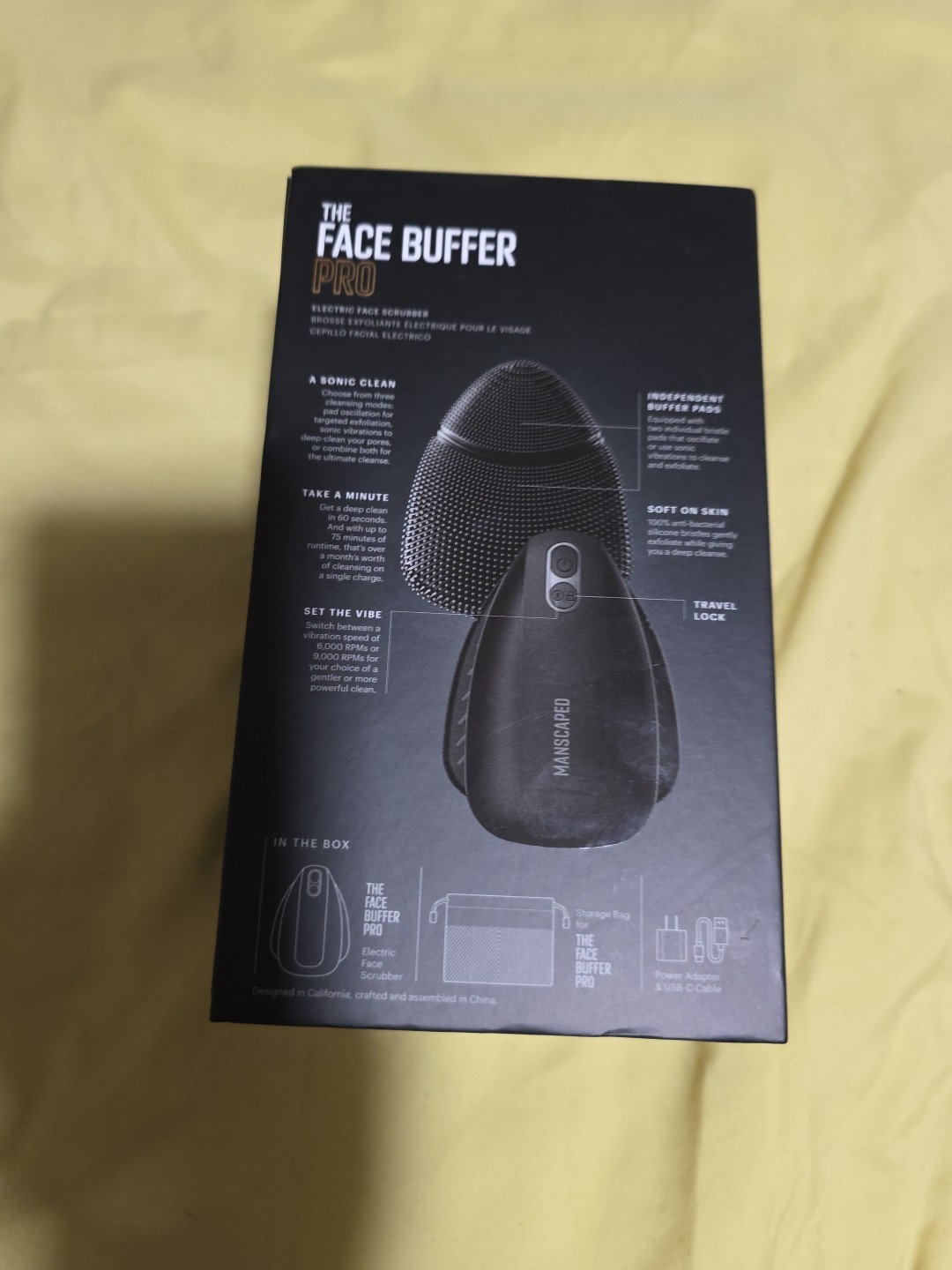 MANSCAPED® The Face Buffer PRO – Men’s Electric Silicone Face Scrubber