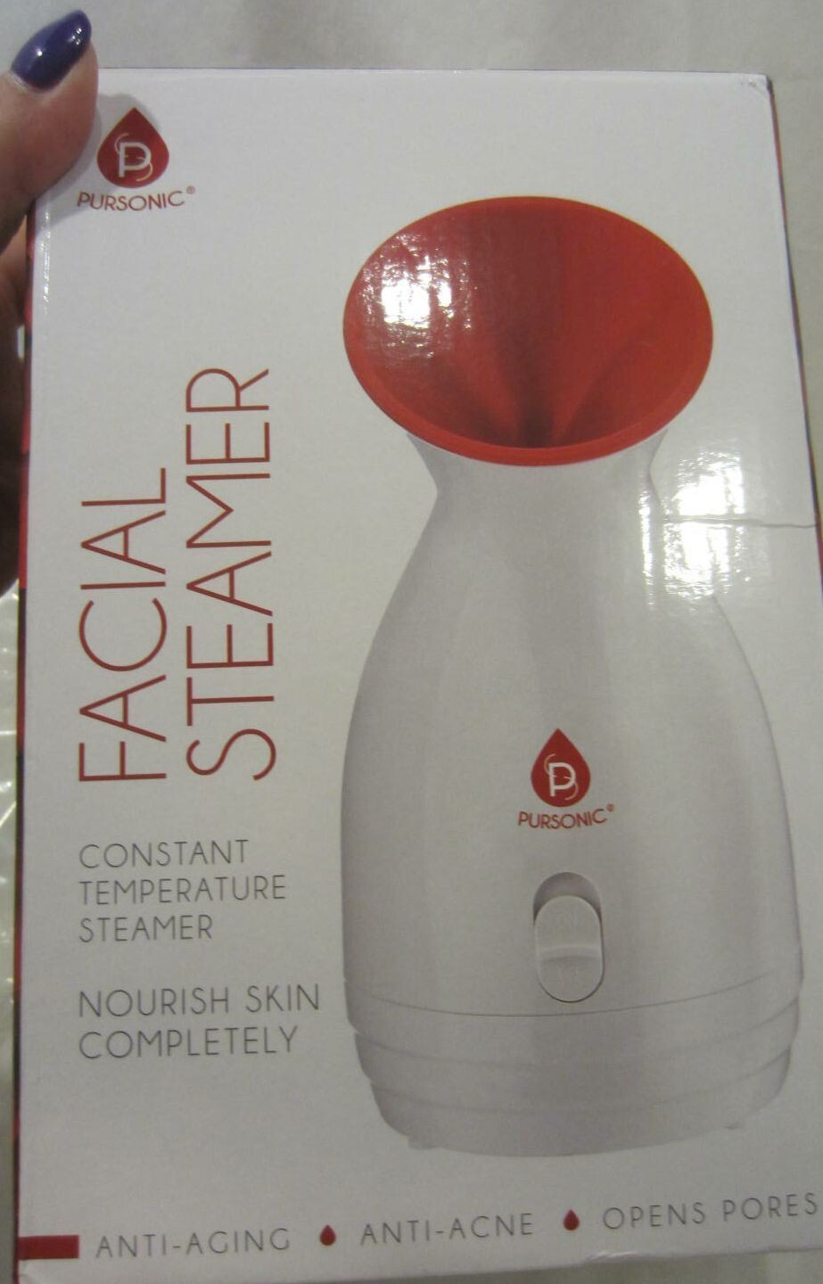 PURSONIC Facial Steamer Anti Aging Anti Acne Open Pores NEW