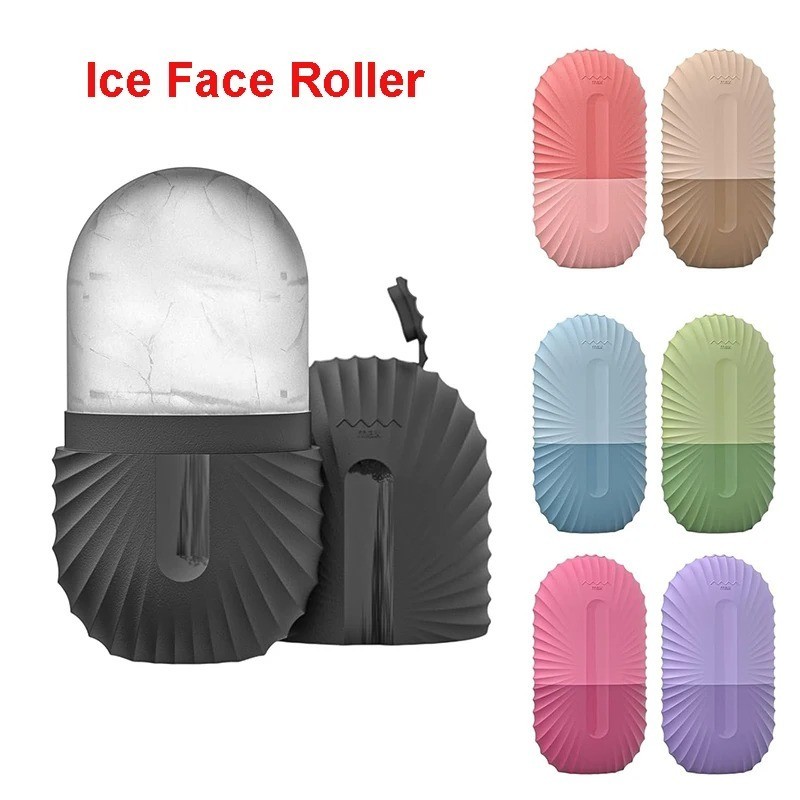 Ice Face Roller Silicone Ice Mold Facial Massager Puffiness Pore Shrinker Tool