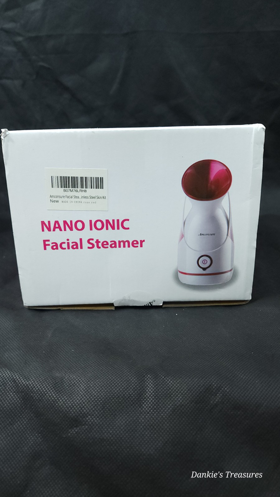 Amconsure Nano Ionic Facial Steamer With 5 Piece Kit – Warm Mist – Rose Red