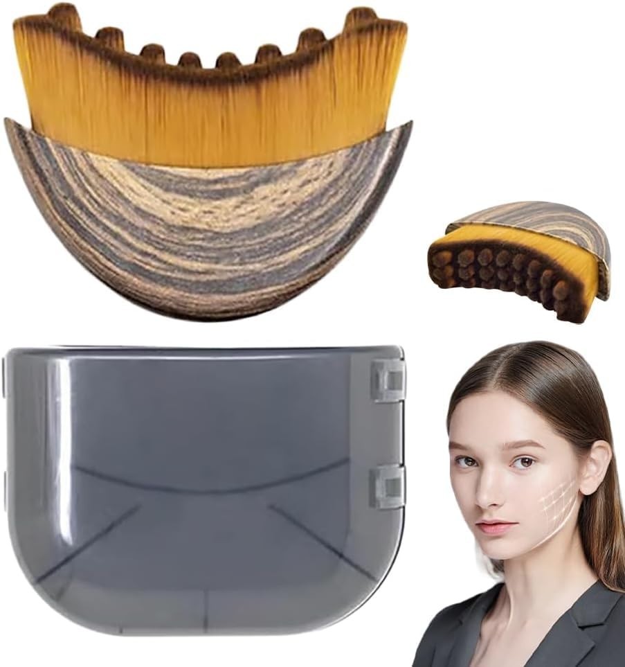 Lymphatic Drainage Face Brush Massager – Ergonomic Contour Tool for Fatigue Reli
