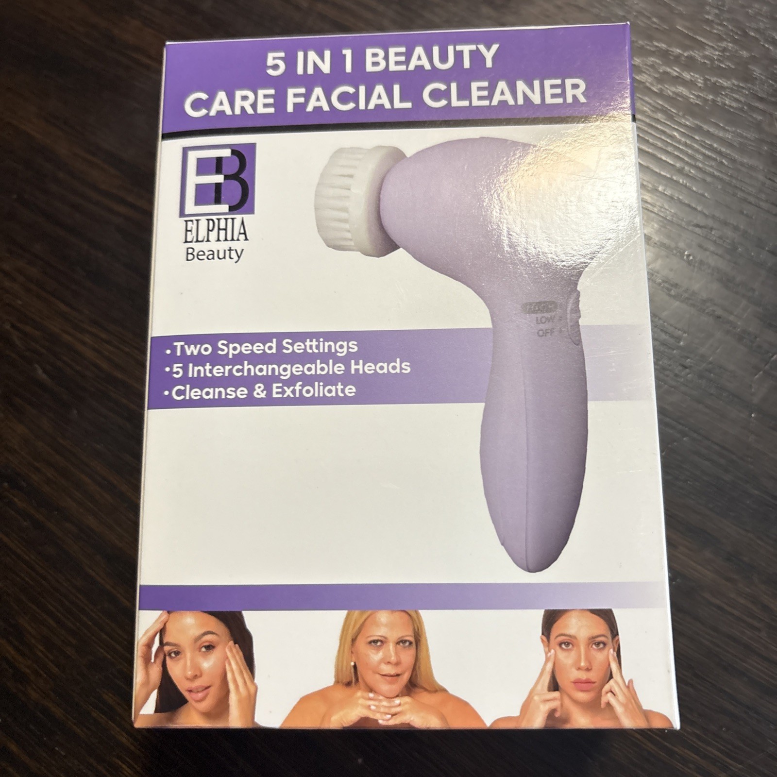 New 5 In 1 Deep Clean Electric Facial Cleaner Face Skin Care Brush Massager