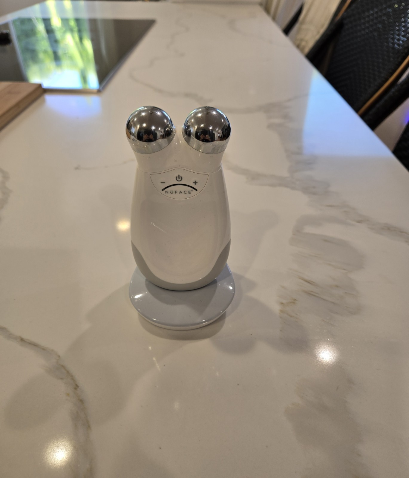 NuFACE Trinity Facial Massager for Wrinkles, Charging Stand & Power Adapter